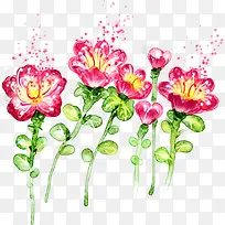 卡通手绘红色花-空若网 卡通手绘红色花-空若网