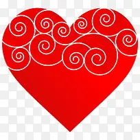 爱心祥云图案红色-空若网 爱心祥云图案红色-空若网