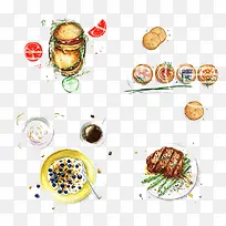 手绘食物-空若网 手绘食物-空若网