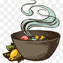 创意水彩食物卡通插画-空若网 创意水彩食物卡通插画-空若网