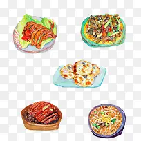 手绘美味小清新食物-空若网 手绘美味小清新食物-空若网