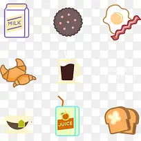 矢量手绘卡通食物-空若网 矢量手绘卡通食物-空若网