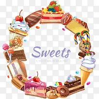 矢量甜品食物-空若网 矢量甜品食物-空若网