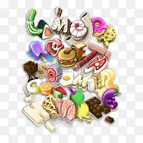 手绘食物设计素材-空若网 手绘食物设计素材-空若网