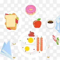 矢量手绘卡通早餐-空若网 矢量手绘卡通早餐-空若网