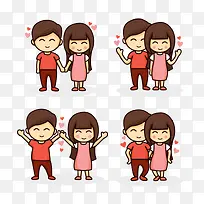 矢量情侣卡通-空若网 矢量情侣卡通-空若网