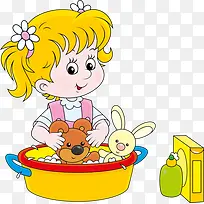 卡通手绘娃娃洗玩具-空若网 卡通手绘娃娃洗玩具-空若网