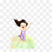 卡通手绘小女孩-空若网 卡通手绘小女孩-空若网