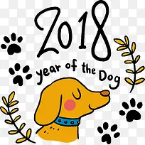 2018卡通狗狗插画-空若网 2018卡通狗狗插画-空若网