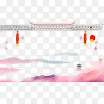 红色水彩画背景-空若网 红色水彩画背景-空若网