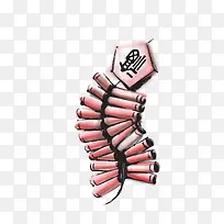 高清摄影手绘红色的鞭炮-空若网 高清摄影手绘红色的鞭炮-空若网