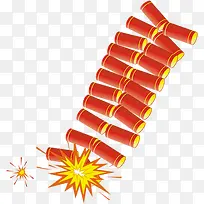 红色鞭炮促销海报-空若网 红色鞭炮促销海报-空若网