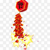 红色福字鞭炮创意-空若网 红色福字鞭炮创意-空若网