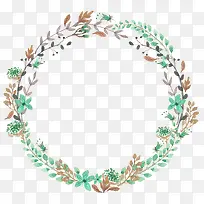 绿色清新草圈装饰图案-空若网 绿色清新草圈装饰图案-空若网