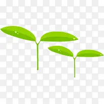 绿色简约小草装饰图案-空若网 绿色简约小草装饰图案-空若网