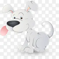 可爱小狗插图矢量图-空若网 可爱小狗插图矢量图-空若网