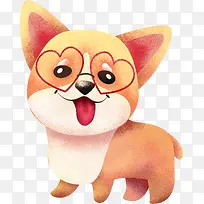 卡通可爱小动物装饰动物头像狗狗-空若网 卡通可爱小动物装饰动物头像狗狗-空若网