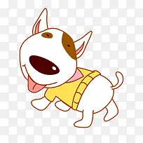 白色小狗线条可爱-空若网 白色小狗线条可爱-空若网