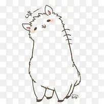 白色可爱羊驼-空若网 白色可爱羊驼-空若网