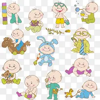 可爱婴儿矢量图-空若网 可爱婴儿矢量图-空若网