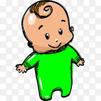 可爱卡通手绘婴儿-空若网 可爱卡通手绘婴儿-空若网