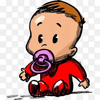 手绘可爱卡通婴儿-空若网 手绘可爱卡通婴儿-空若网