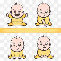 矢量手绘卡通婴儿-空若网 矢量手绘卡通婴儿-空若网