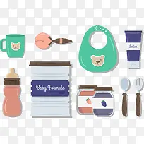 创意婴儿用品矢量素材-空若网 创意婴儿用品矢量素材-空若网