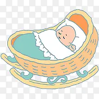 婴儿床插画-空若网 婴儿床插画-空若网