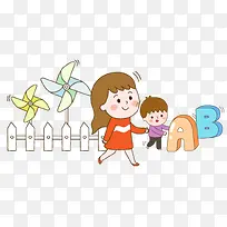 卡通小孩素材-空若网 卡通小孩素材-空若网