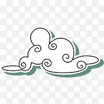 卡通手绘云朵装饰-空若网 卡通手绘云朵装饰-空若网