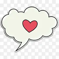 卡通爱心云-空若网 卡通爱心云-空若网