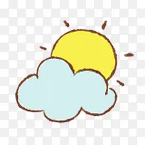 卡通云朵太阳彩色-空若网 卡通云朵太阳彩色-空若网