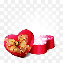 红色卡通爱心丝带礼盒-空若网 红色卡通爱心丝带礼盒-空若网