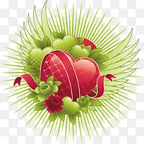 春天红色爱心丝带-空若网 春天红色爱心丝带-空若网