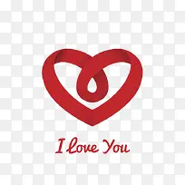 红色丝带爱心设计矢量素材-空若网 红色丝带爱心设计矢量素材-空若网