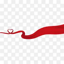 红色创意卡通丝带爱心-空若网 红色创意卡通丝带爱心-空若网
