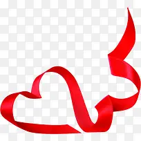 红色节日漂浮丝带爱心-空若网 红色节日漂浮丝带爱心-空若网