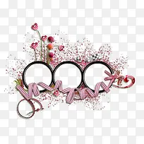 红色丝带爱心创意卡通-空若网 红色丝带爱心创意卡通-空若网