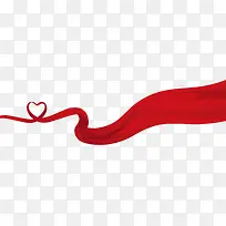 红色爱心丝带创意漂浮-空若网 红色爱心丝带创意漂浮-空若网