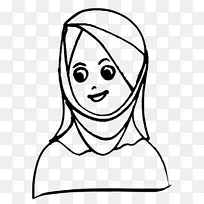 头巾妇女剪贴画-奥利维亚·王尔德-空若网 头巾妇女剪贴画-奥利维亚·王尔德-空若网