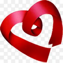 红色丝带编织爱心-空若网 红色丝带编织爱心-空若网