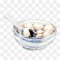 手绘汤圆插画-空若网 手绘汤圆插画-空若网