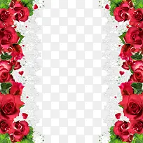浪漫玫瑰边框装饰-空若网 浪漫玫瑰边框装饰-空若网