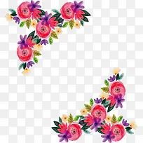 水彩玫瑰花边框-空若网 水彩玫瑰花边框-空若网