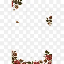 玫瑰花边框装饰-空若网 玫瑰花边框装饰-空若网