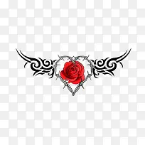 手绘玫瑰爱心图案-空若网 手绘玫瑰爱心图案-空若网
