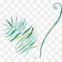 手绘小清新水彩植物矢量素材-空若网 手绘小清新水彩植物矢量素材-空若网