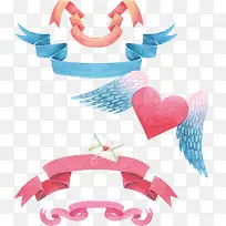 彩带 水彩彩带 装饰图案-空若网 彩带 水彩彩带 装饰图案-空若网