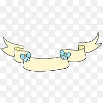 手绘黄色彩带丝带-空若网 手绘黄色彩带丝带-空若网